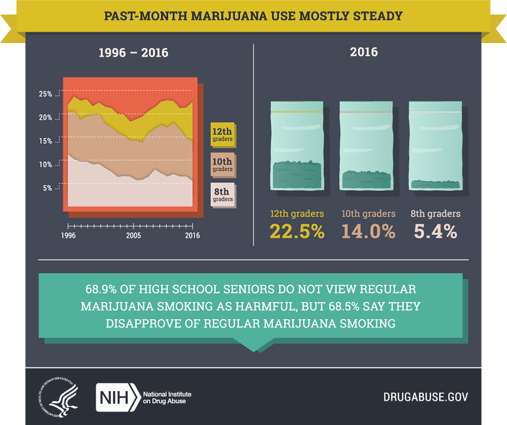 Past-Month Marijuana Use Mostly Steady